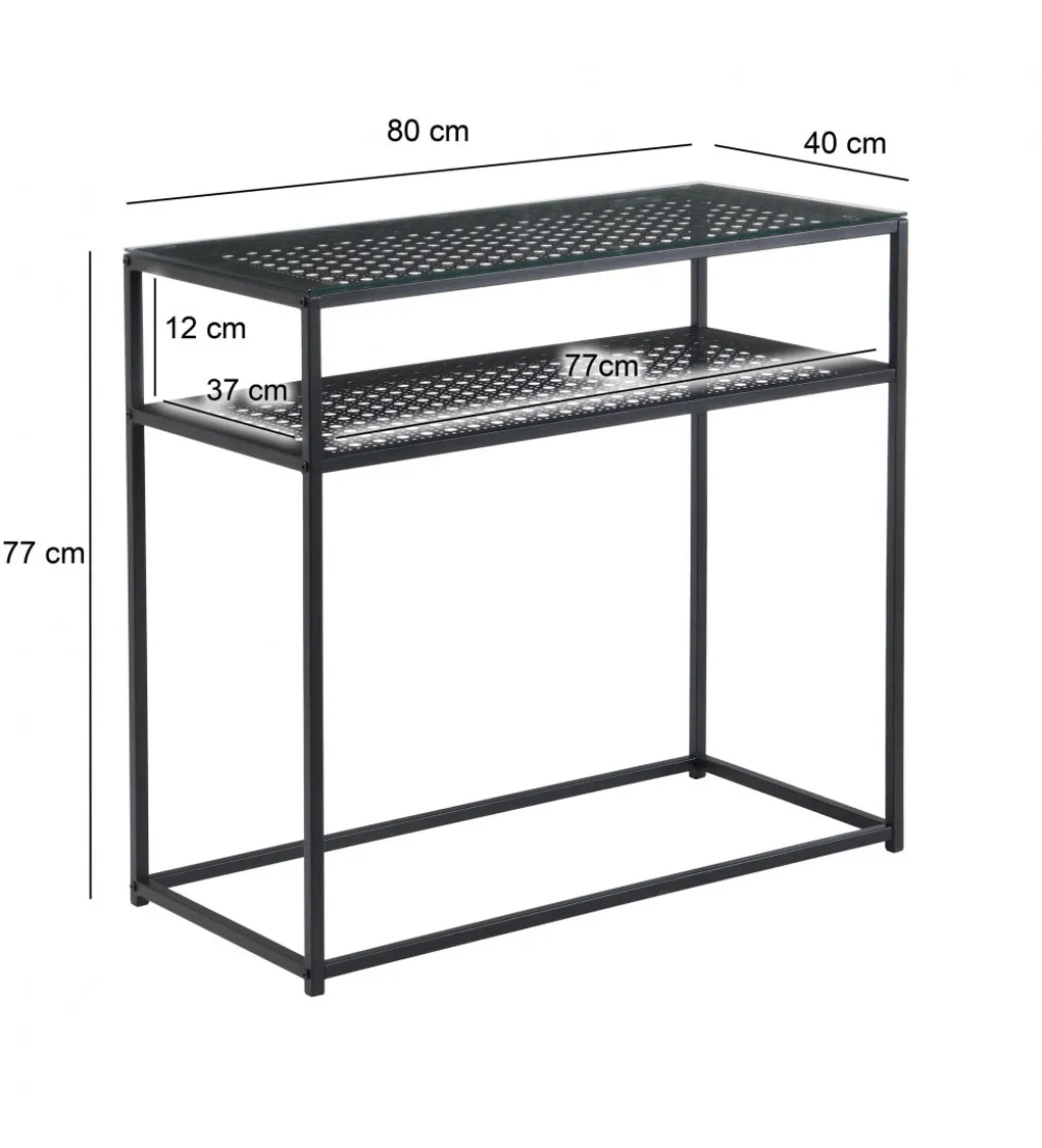 Konsola WOHNLING 80 cm czarna