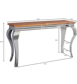 Konsola WOHNLING 130 cm drewno sheesham