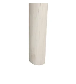Konsola WORNYM 120 cm drewno teak biała przecierana