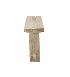 Konsola z drewna z recyklingu PONTE 150 cm bielony