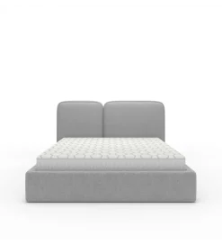 Łóżko tapicerowane MAMLO 140/160/180 cm x 200 cm ze stelażem i pojemnikiem na pościel w różnych kolorach do wyboru