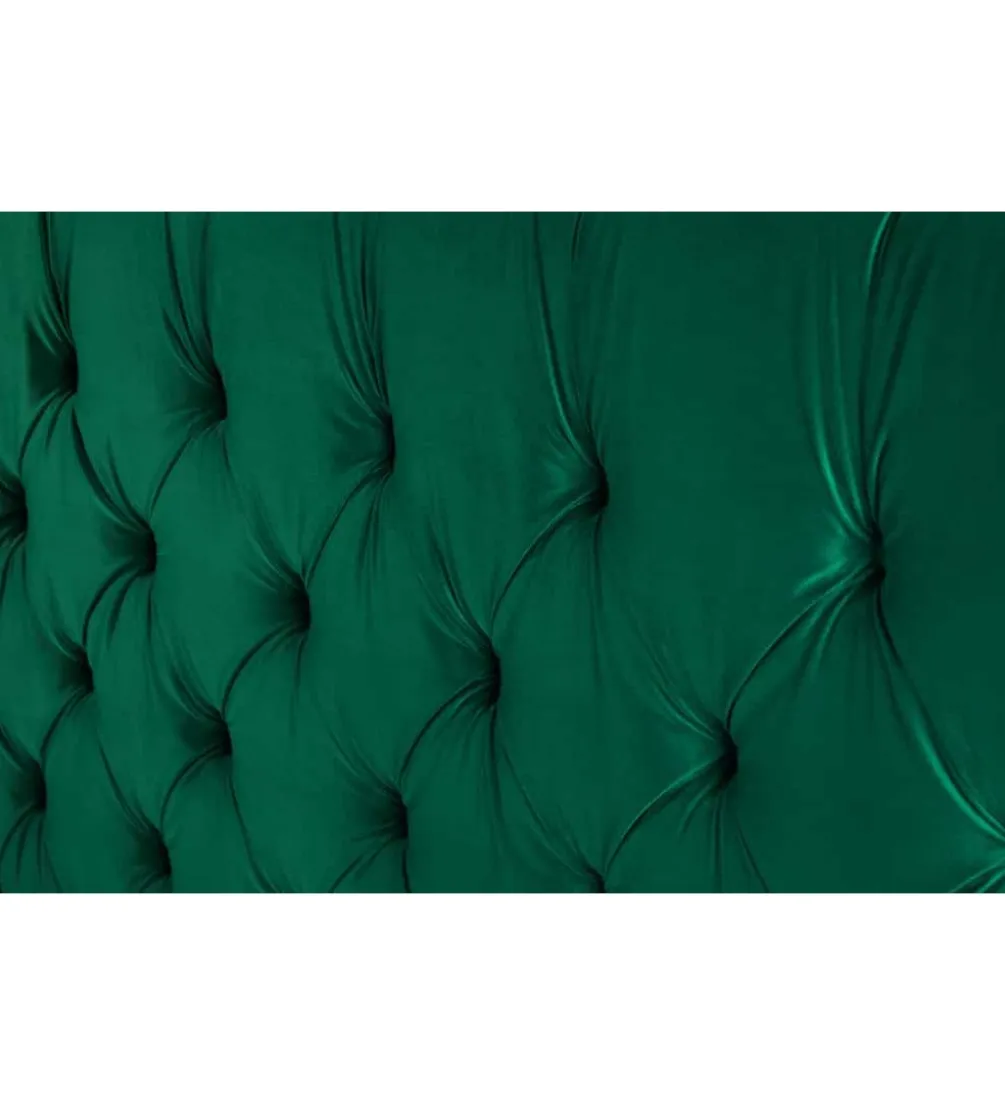 Łóżko tapicerowane PARIS CHESTERFIELD 180 cm x 200 cm ciemnyzielony velvet
