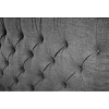 Łóżko tapicerowane PARIS CHESTERFIELD 180 cm x 200 cm Szare lniane