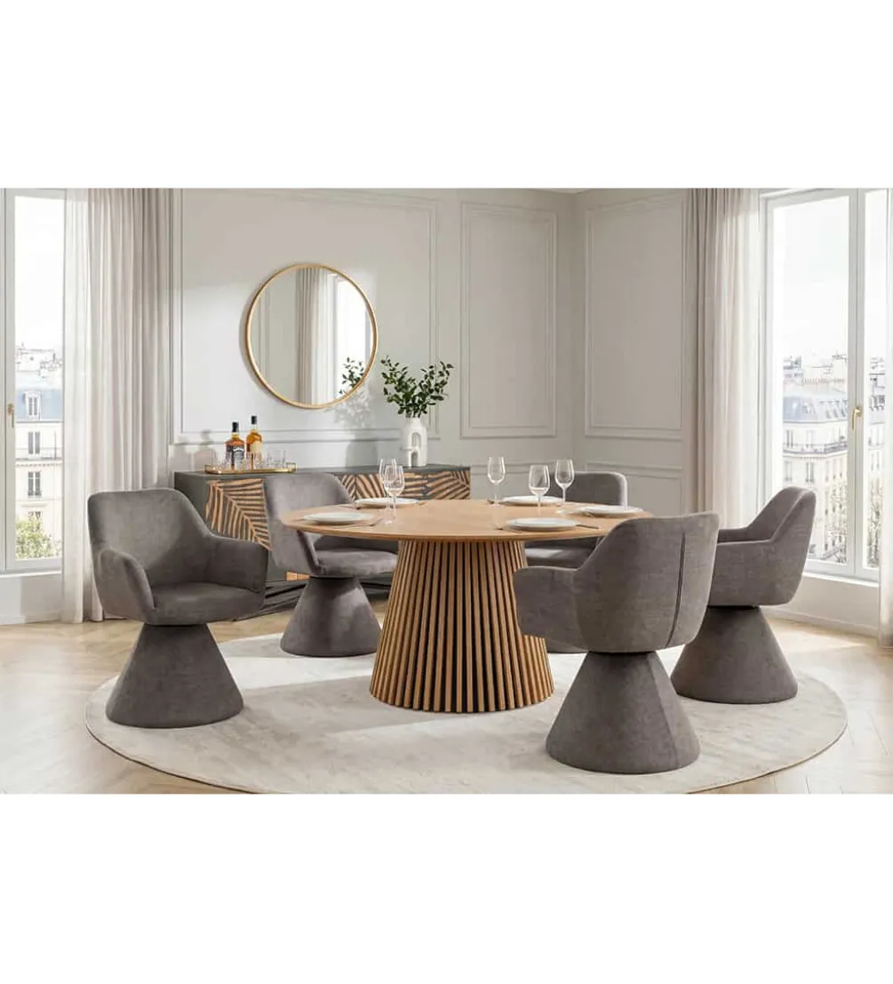 Krzesło AMBIENTO 79 cm obrót 180 stopni szare
