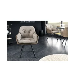 Krzesło CASAR Lounger obrotowe 180 stopni taupe
