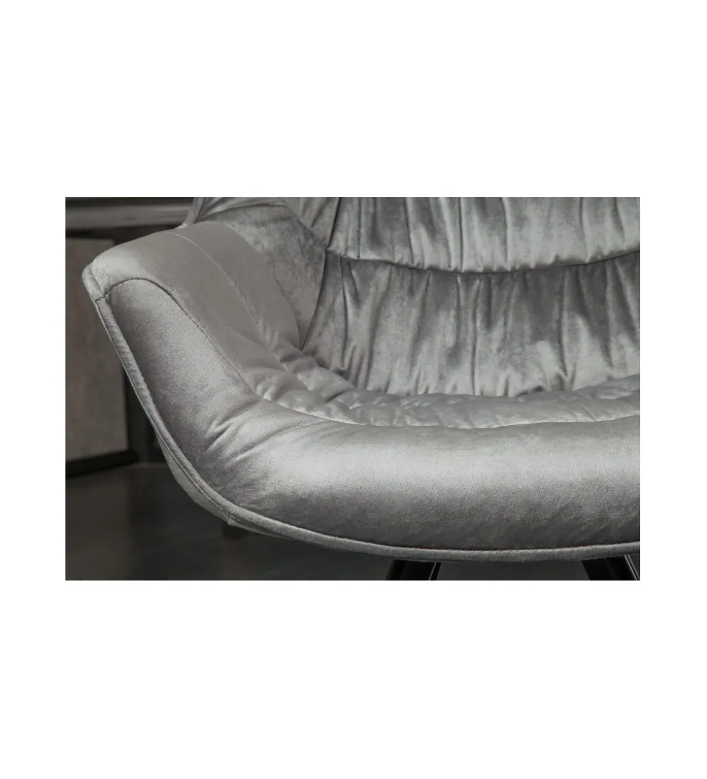 Krzesło designerskie The Dutch Comfort aksamitny szary