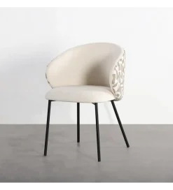 Krzesło ESTAMPADO 74 cm biało beżowe