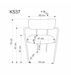Krzesło GIZEL z podłokietnikami szare