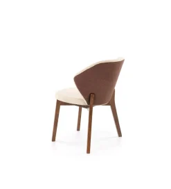 Krzesło K583 81 cm beżowe orzechowe