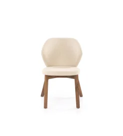 Krzesło K583 81 cm beżowe orzechowe