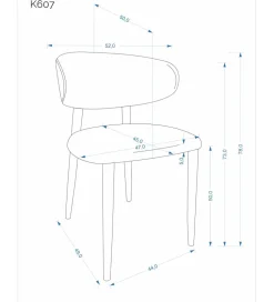 Krzesło K607CS 78 cm beżowe
