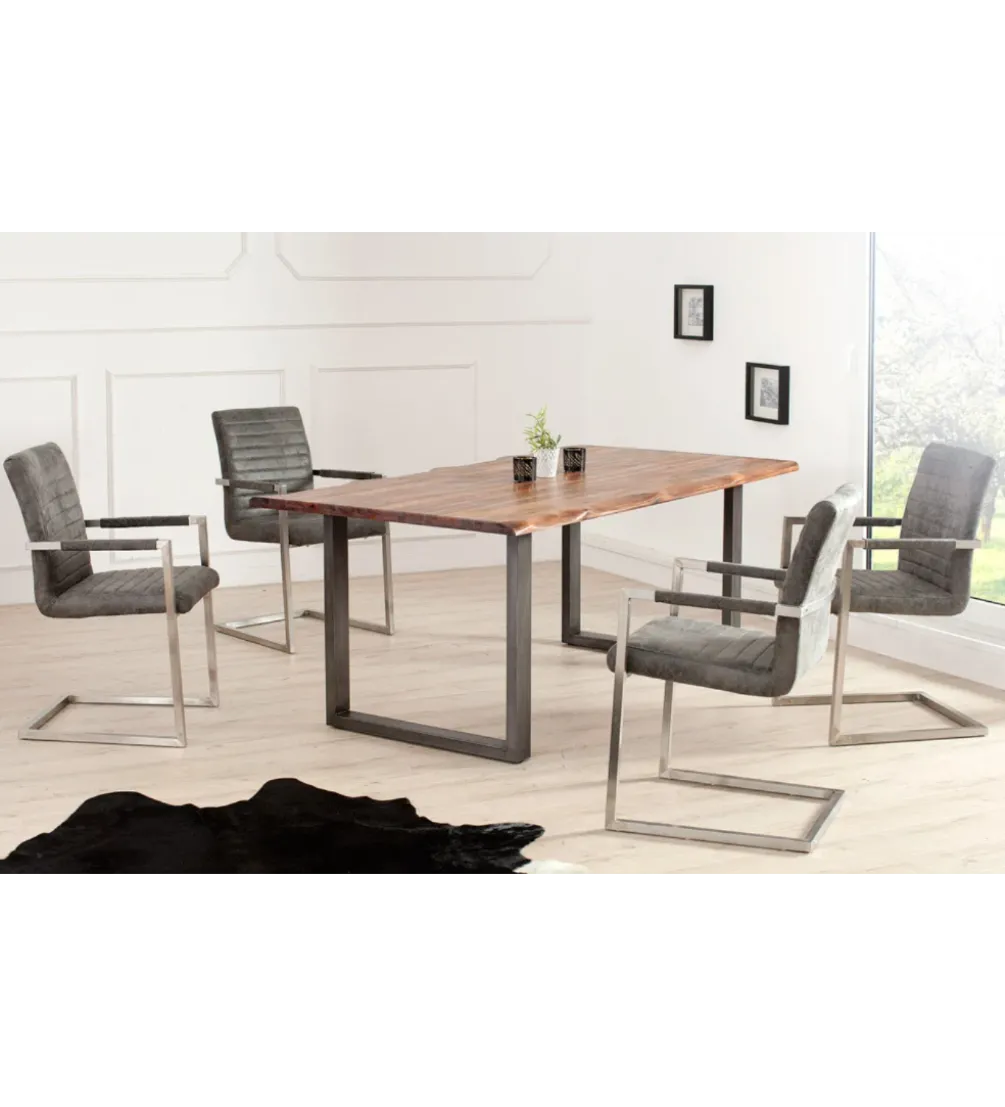 Krzesło Konsolowe Loft antyczny szary