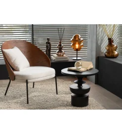 Krzesło LONEPLY 82 cm naturalne ciemno brązowe beżowe