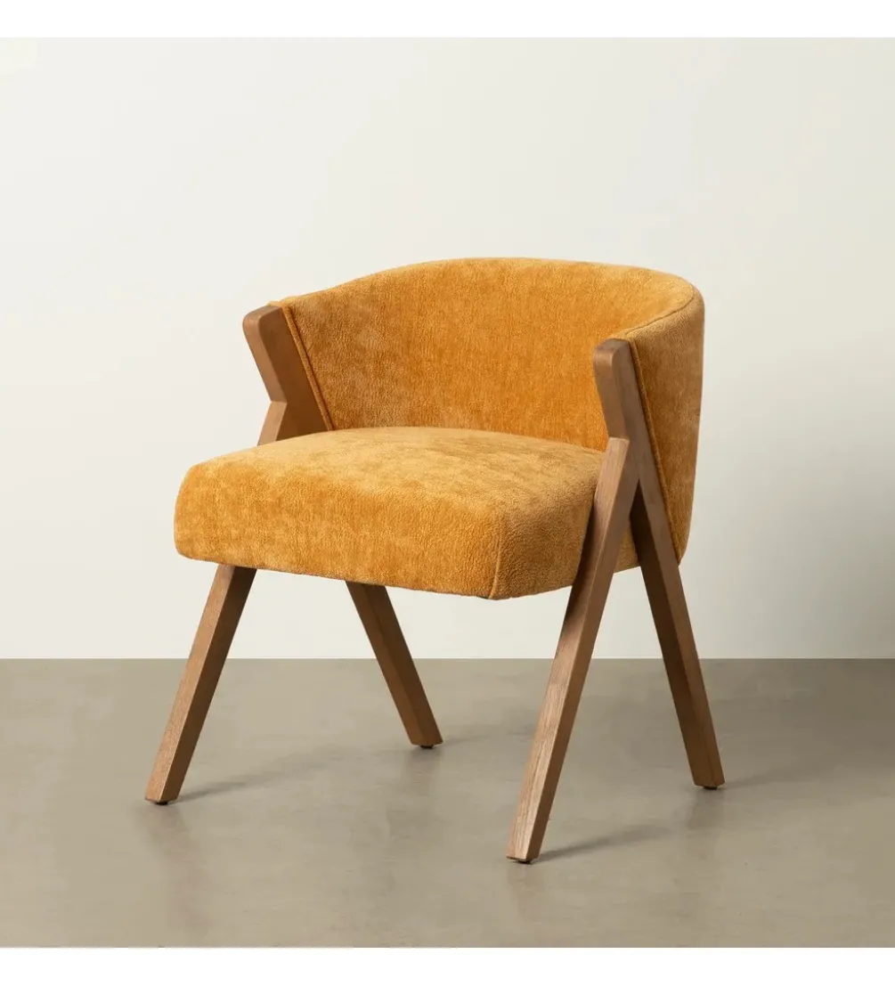 Krzesło MORTEZ 68 cm naturalne żółte