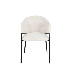 Krzesło NOBLESSE welwet beige czarne nogi