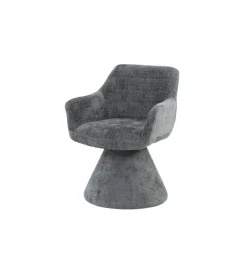 Krzesło obrotowe AMBIENTO 79 cm 180 stopni chenille szare