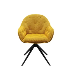 Krzesło obrotowe CARLITO MESH 82 cm żółty