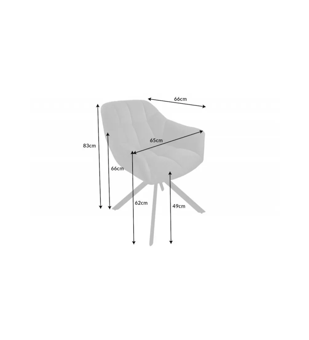 Krzesło obrotowe Luisa antracytowe