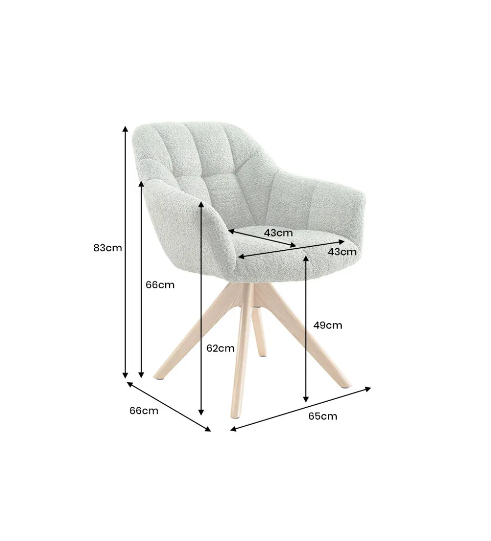 Krzesło obrotowe PAPILLON 83 cm 180 stopni zielone