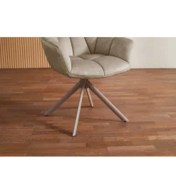 Krzesło obrotowe PAPILLON 83 cm 180 stopni beżowe szare