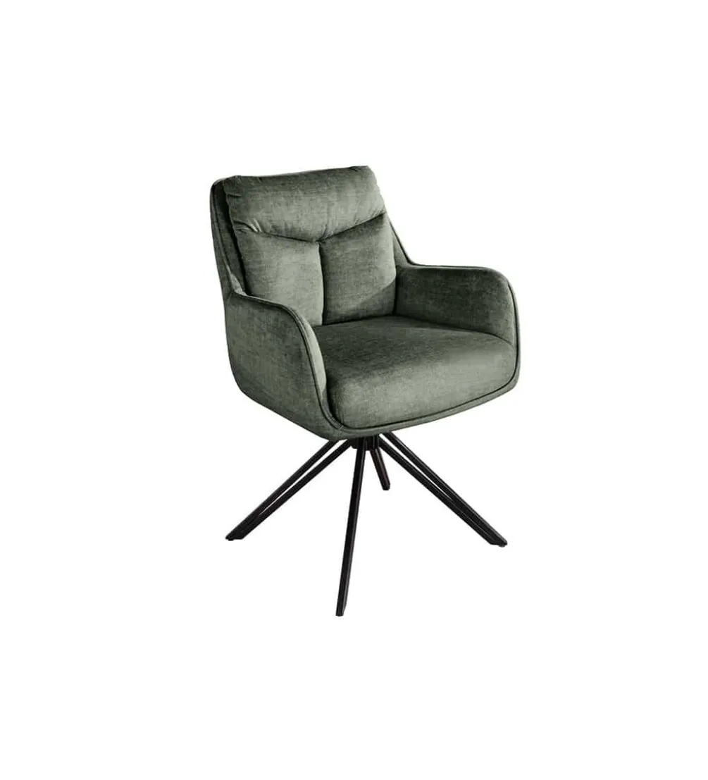 Krzesło obrotowe PROMETHEUS 88 cm 180 stopni welwet zielony