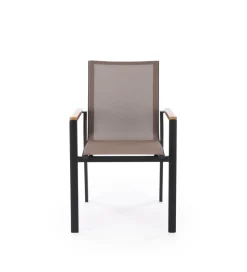 Krzesło ogrodowe FIERRO 88 cm czarny brązowy