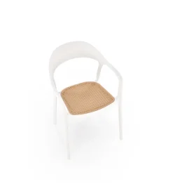 Krzesło ogrodowe K530 80 cm białe naturalne