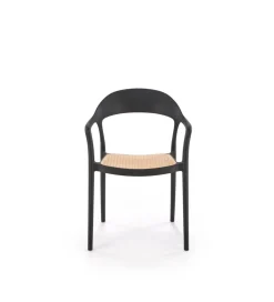 Krzesło ogrodowe K530 80 cm czarne naturalne