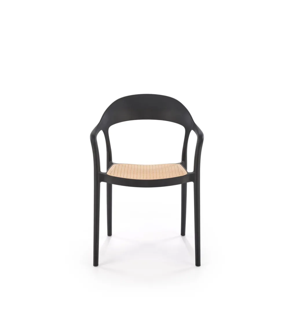 Krzesło ogrodowe K530 80 cm czarne naturalne
