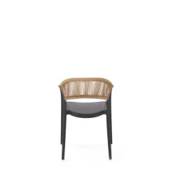 Krzesło ogrodowe K582 78 cm czarny naturalny