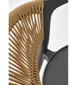 Krzesło ogrodowe K582 78 cm czarny naturalny
