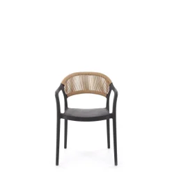 Krzesło ogrodowe K582 78 cm czarny naturalny