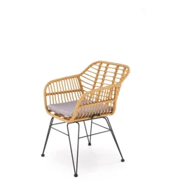 Krzesło ogrodowe K541 77 cm naturalne czarne