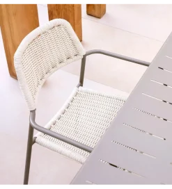 Krzesło ogrodowe MILOS białe szare