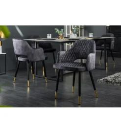 Krzesło Paris Velvet Szare