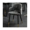 Krzesło Paris Velvet szaro zielone