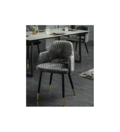 Krzesło Paris Velvet szaro zielone