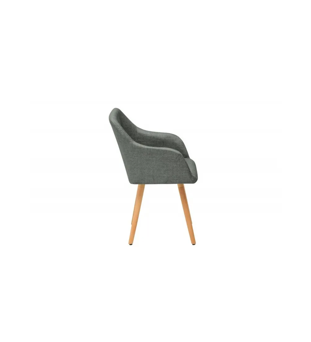 Krzesło Scandinavia Line z podłokietnikiem szare
