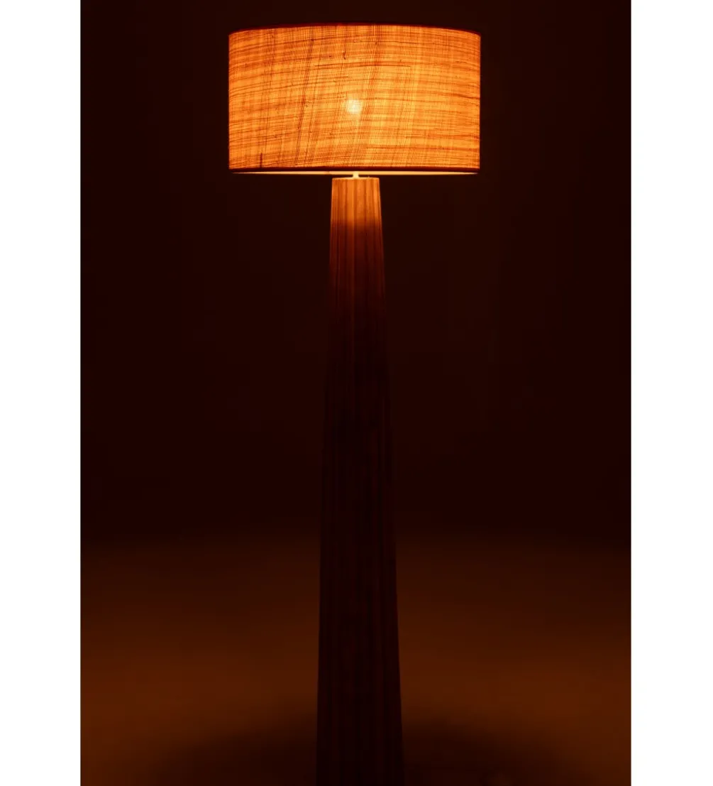 Lampa podłogowa UMBRELLA 157 cm drewno ailantus naturalna