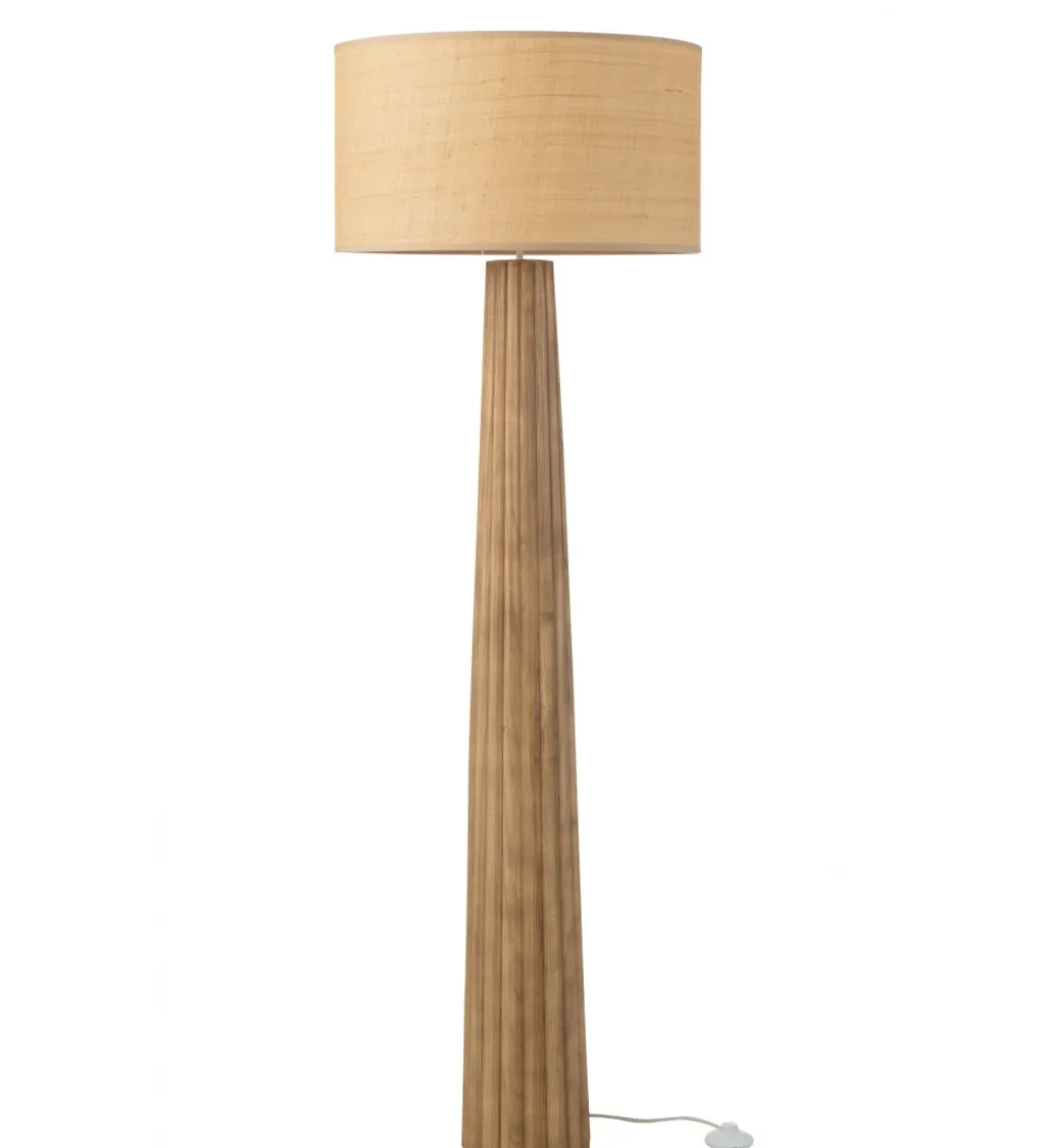 Lampa podłogowa UMBRELLA 157 cm drewno ailantus naturalna