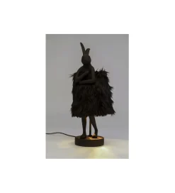 Lampa stołowa ANIMAL RABBIT FUR 50 cm czarno złota