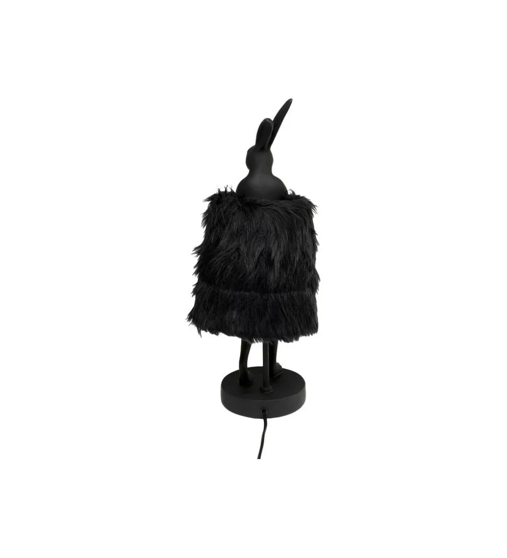 Lampa stołowa ANIMAL RABBIT FUR 50 cm czarno złota