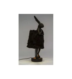 Lampa stołowa ANIMAL RABBIT FUR 68 cm czarna