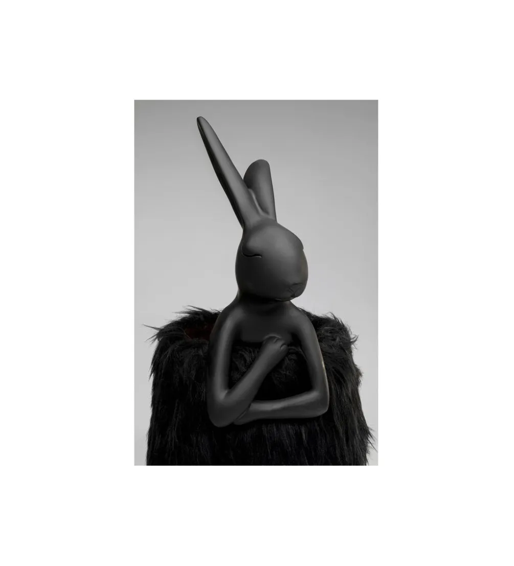 Lampa stołowa ANIMAL RABBIT FUR 68 cm czarna