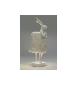 Lampa stołowa ANIMAL RABBIT 50 cm biało srebrna