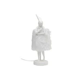 Lampa stołowa ANIMAL RABBIT 50 cm biało srebrna