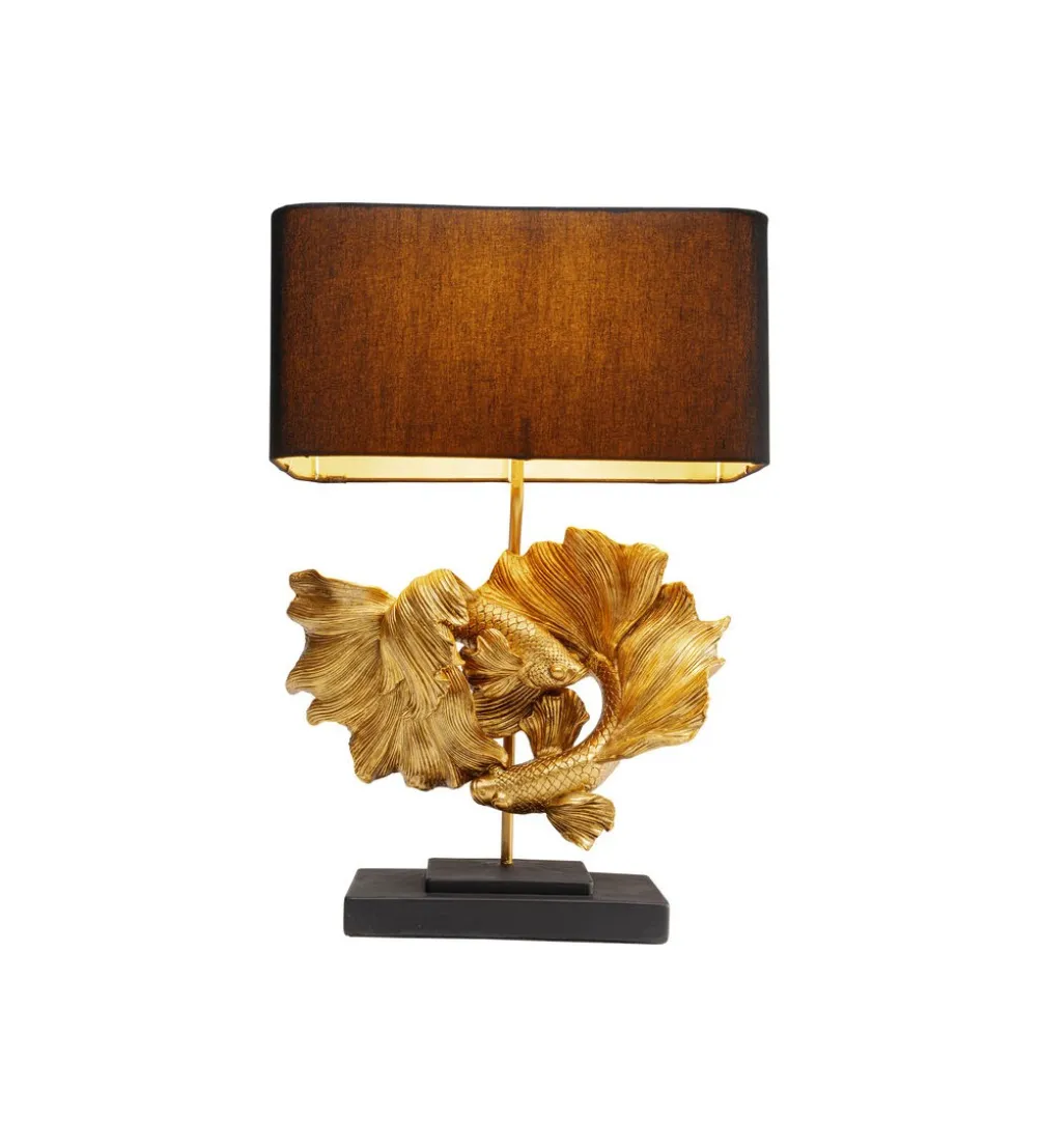 Lampa stołowa BETTA FISH 53 cm złota
