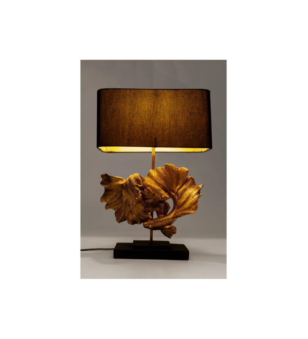 Lampa stołowa BETTA FISH 53 cm złota