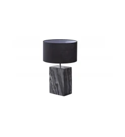 Lampa stołowa BRANDE 55 cm marmur czarna