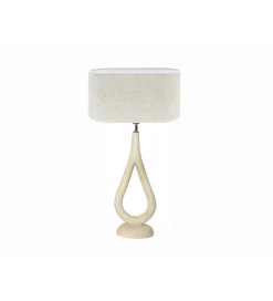 Lampa stołowa CRONOS 40 cm drewno mango